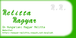 melitta magyar business card